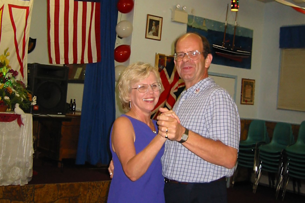 Nick and Diane at the surprise wedding reception thrown for them in Gambo, Newfoundland, in 2002.