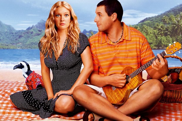 Drew Barrymore and Adam Sandler star in the romance comedy 50 First Dates.