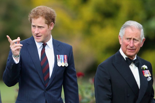 Prince Harry and King Charles attend the Gurkha 200 Pageant at the Royal Hospital Chelsea on June 9, 2015 in London, England. 
