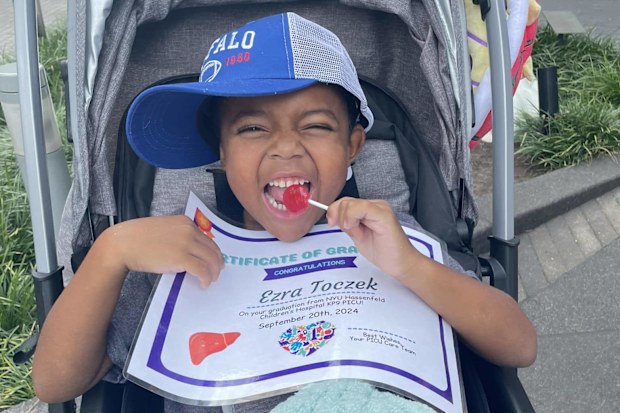 Ezra, five, was diagnosed with end-stage liver disease and needed a donor.