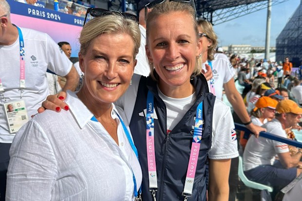 Sophie, Duchess of Edinburgh visits Team GB hockey players in Paris