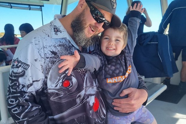 Izzy with her dad Matt.