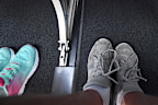 Flight attendants take notice of your shoes. 