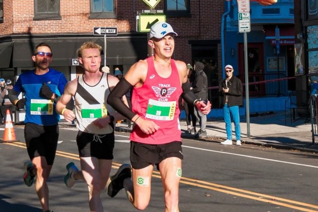 Ethan Hermann contesting the Philadelphia Marathon.