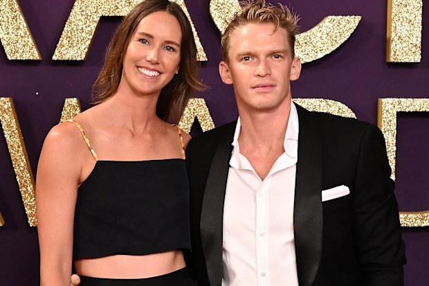 Emma McKeon and Cody Simpson at the 2025 AACTA Awards on February 7, 2025 in Gold Coast, Australia.