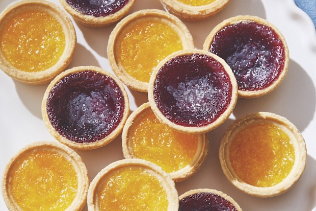 Lemon tart, berry tart