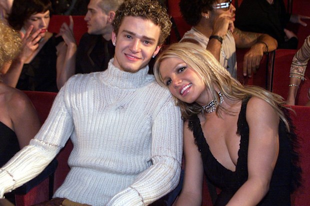 Britney Spears and Justin Timberlake at the 2000 MTV Video Music Awards.