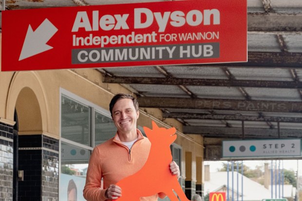 AFR- Climate 200-backed independent candidate Alex Dyson ( In Orange Shirt)
