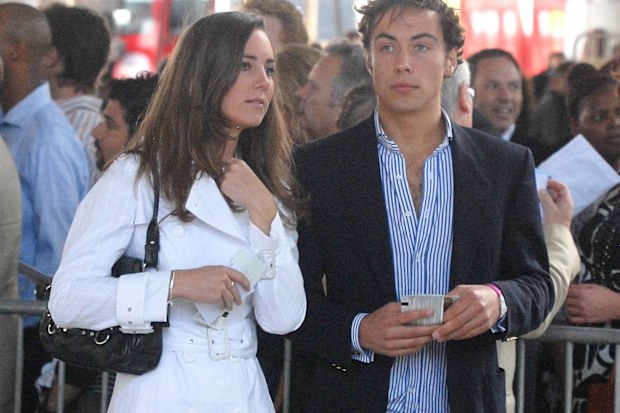 Kate Middleton and James Middleton at the Concert For Diana At Wembley Stadium In London, 2007