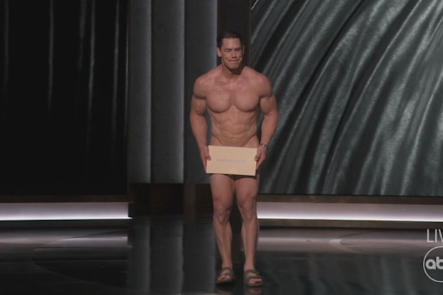 John Cena appears naked on the Oscars 2024 stage.