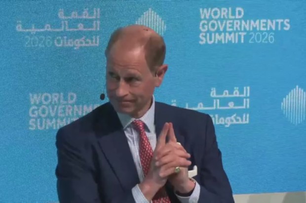 Prince Edward, the Duke of Edinburgh, at the World Governments Summit in Dubai on Tuesday February 3, 2026.