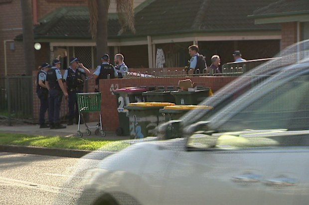 Man shot by police after allegedly wielding meat cleaver at NSW unit block