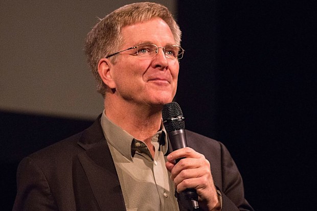 Travel author and host Rick Steves speaks on stage in Austin, Texas, on December 3, 2014. **This image is for use with this specific article only** 