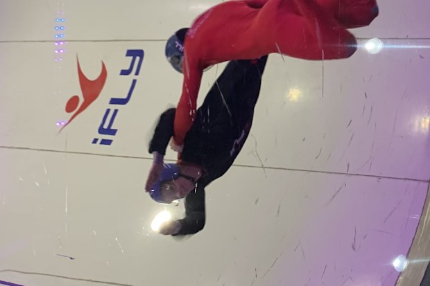 Erin Blight in the indoor skydiving experience at iFly Perth.