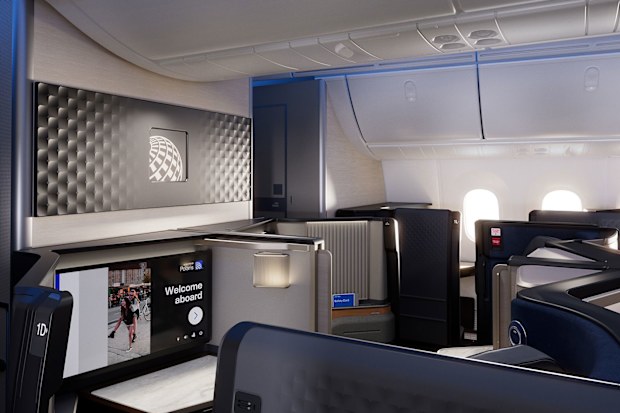 united airlines new plane cabins