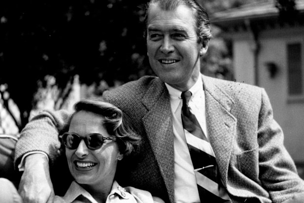 Hollywood actor Jimmy Stewart and his wife, model Gloria Stewart. 