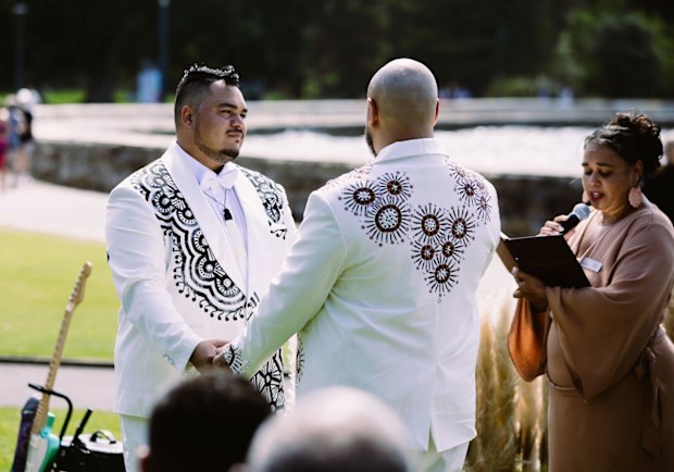 Will and Monte for the Big Tinder Wedding