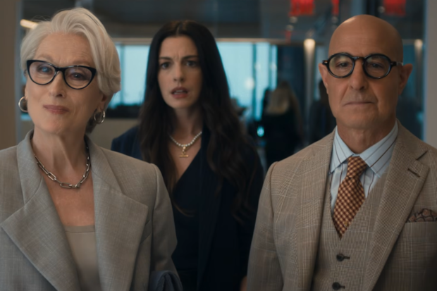 Meryl Streep, Anne Hathaway and Stanley Tucci in the trailer for The Devil Wears Prada 2