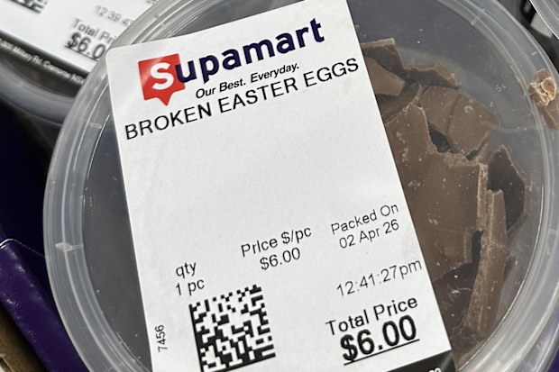 IGA Pennant Hills selling broken Easter egg chocolate