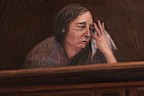 Erin Patterson in court today. Sketch: Anita Lester