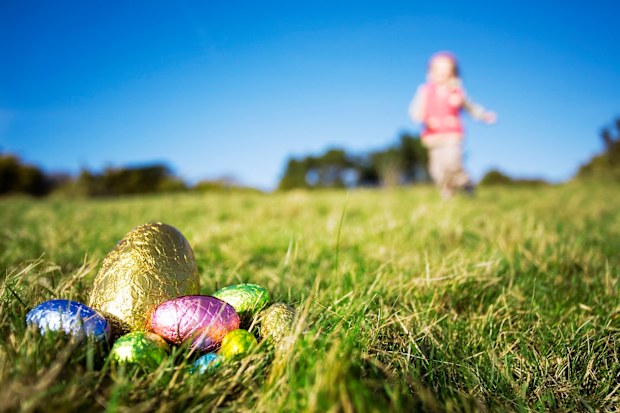 Easter egg hunt girl
