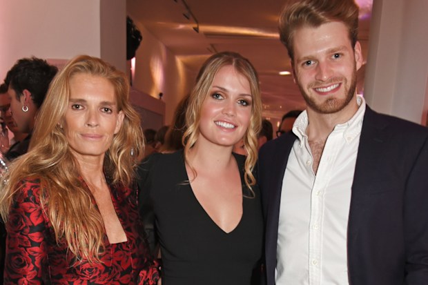 Lady Kitty Spencer, Victoria Aitken and Louis Spencer in 2017