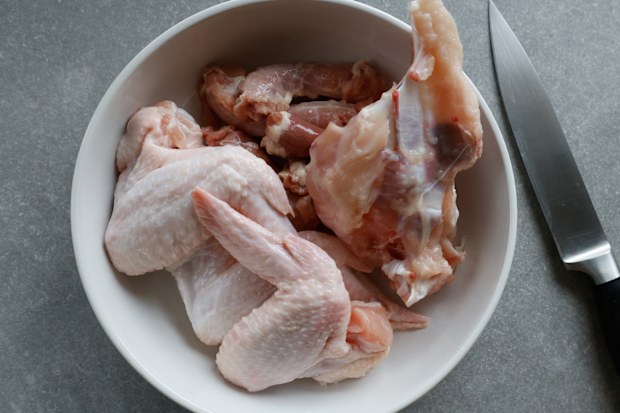 Raw chicken in a bowl