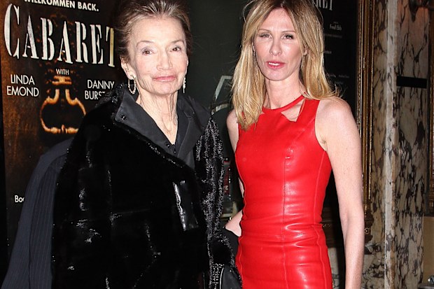 Lee Radziwill and Carole Radziwill attends the Broadway opening night of "Cabaret" at Studio 54 on April 24, 2014 in New York City.