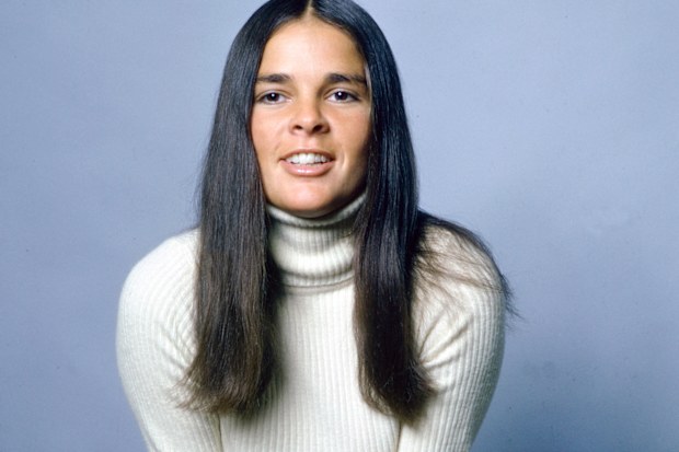 American actress and style icon Ali MacGraw circa 1970. 