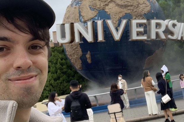 Josh Hohne at Universal Studios in Japan.