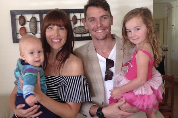 Karen and Ryan Fowler with son Rio (left) and daughter Remi (right).
