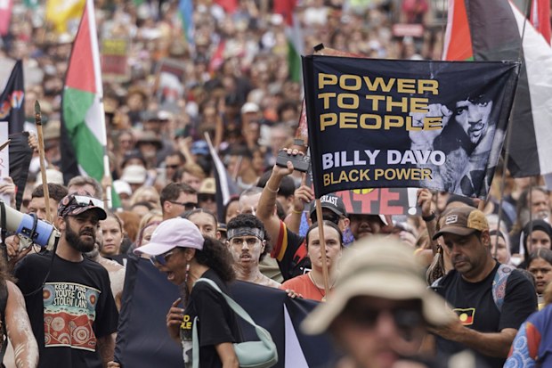 People attend Invasion Day protests in Sydney