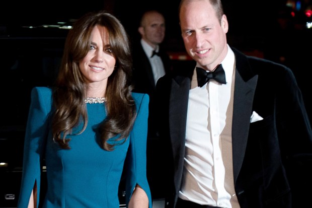 Prince William, Prince of Wales and Catherine, Princess of Wales arrive for the Royal Variety Performance before the Royal Variety Performance at the Royal Albert Hall on November 30, 2023 in London, England.