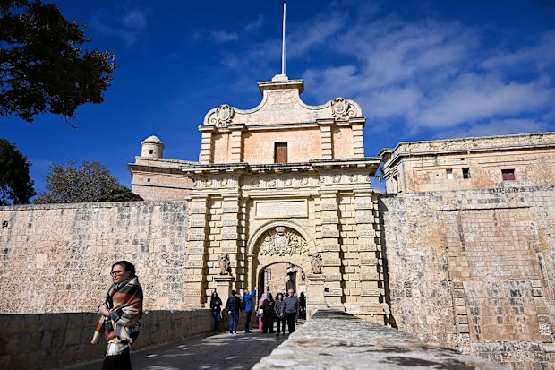 The bastioned Fort St. Angelo sits at the centre of Malta's Grand Harbour. 