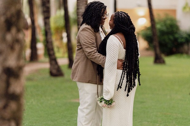 Shannon and Calivé Jackson celebrate their wedding