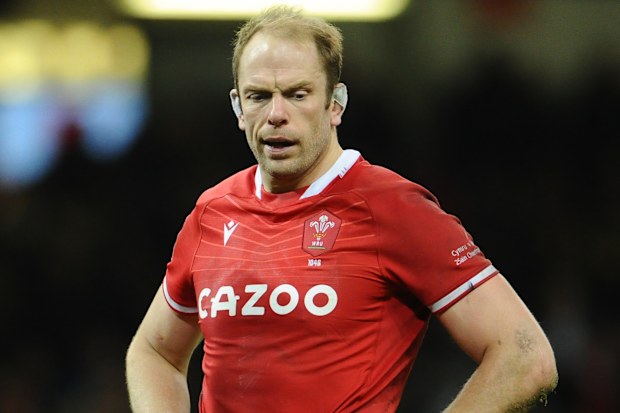 Wales lock Alun Wyn Jones at Principality Stadium.