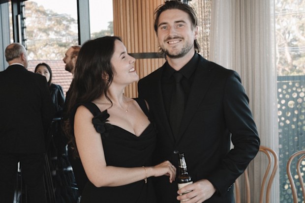 Maddison Leach with her fiancé, whose surname is way cuter than hers. 