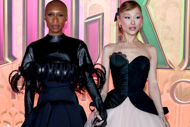 NEW YORK, NEW YORK - NOVEMBER 17: (L-R) Cynthia Erivo and Ariana Grande attend the "Wicked: For Good!" New York Premiere at David Geffen Hall on November 17, 2025 in New York City. (Photo by Jamie McCarthy/Getty Images)