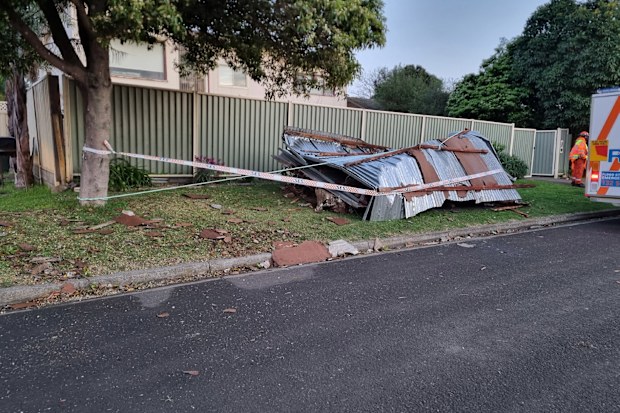 The roof of a house in Bellarine detached amidst the damaging winds