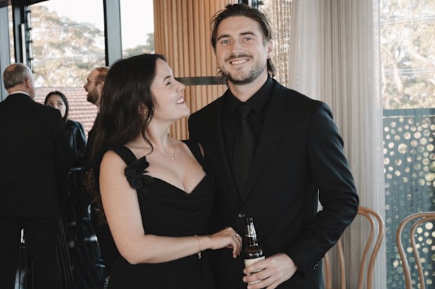 Maddison Leach with her fiancé, whose surname is way cuter than hers. 
