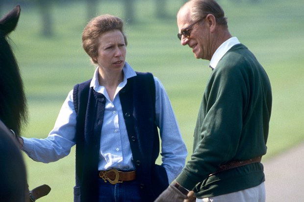 Prince Philip (duke Of Edinburgh) Talking With His Daughter, Princess Anne, At The Royal Windsor Horse Show.  (Photo by Tim Graham Photo Library via Getty Images)