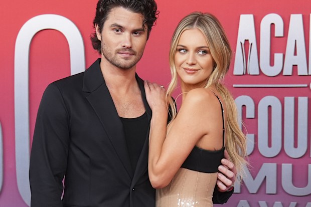 Chase Stokes and Kelsea Ballerini at the 60th annual Academy of Country Music Awards on Thursday, May 8, 2025, in Frisco, Texas. 