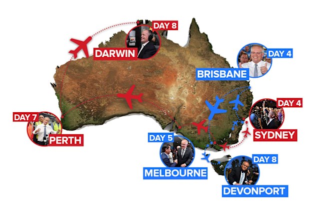 Scott Morrison and Bill Shorten have been all over the country in the first week of the election campaign.