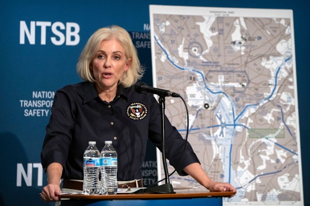 National Transportation Safety Board Chairwoman Jennifer Homendy told reporters that the recording from the Black Hawk helicopter cockpit suggested an incomplete radio transmission may have left the crew without understanding how it should shift position just before the January 29 crash, in which all 67 aboard the two aircraft were killed.