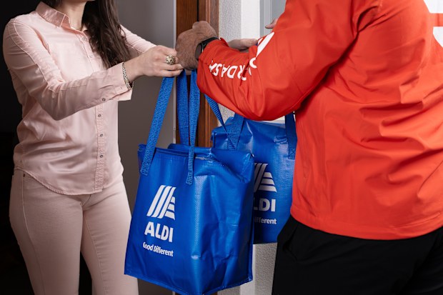 aldi doordash partnership trial in canberra head of expansion grocery delivery