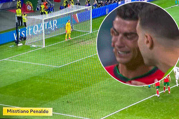 The BBC graphic mocking Cristiano Ronaldo.