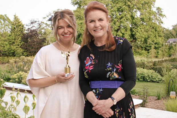 Acala Stem founder Leanne Savage with Sarah, Duchess of York in London.