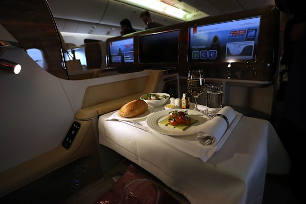 inflight meal on business class
