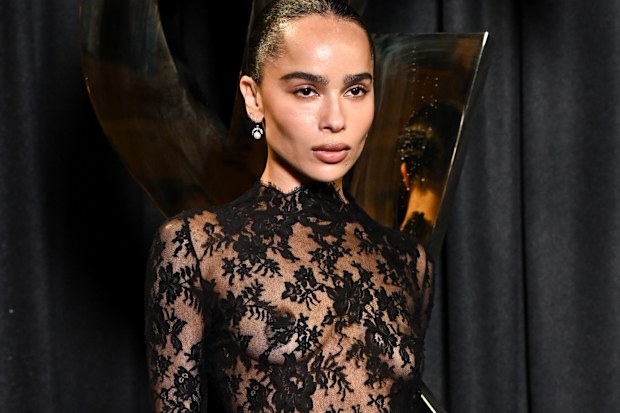 Zoe Kravitz attends the Saint Laurent Womenswear Spring-Summer 2025 show as part of Paris Fashion Week on September 24, 2024 in Paris, France. 