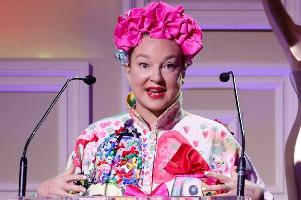 Sia Furler speaks onstage during the 5th Daytime Beauty Awards honoring science behind beauty, health and wellness at Taglyan Complex on October 01, 2023 in Los Angeles, California.